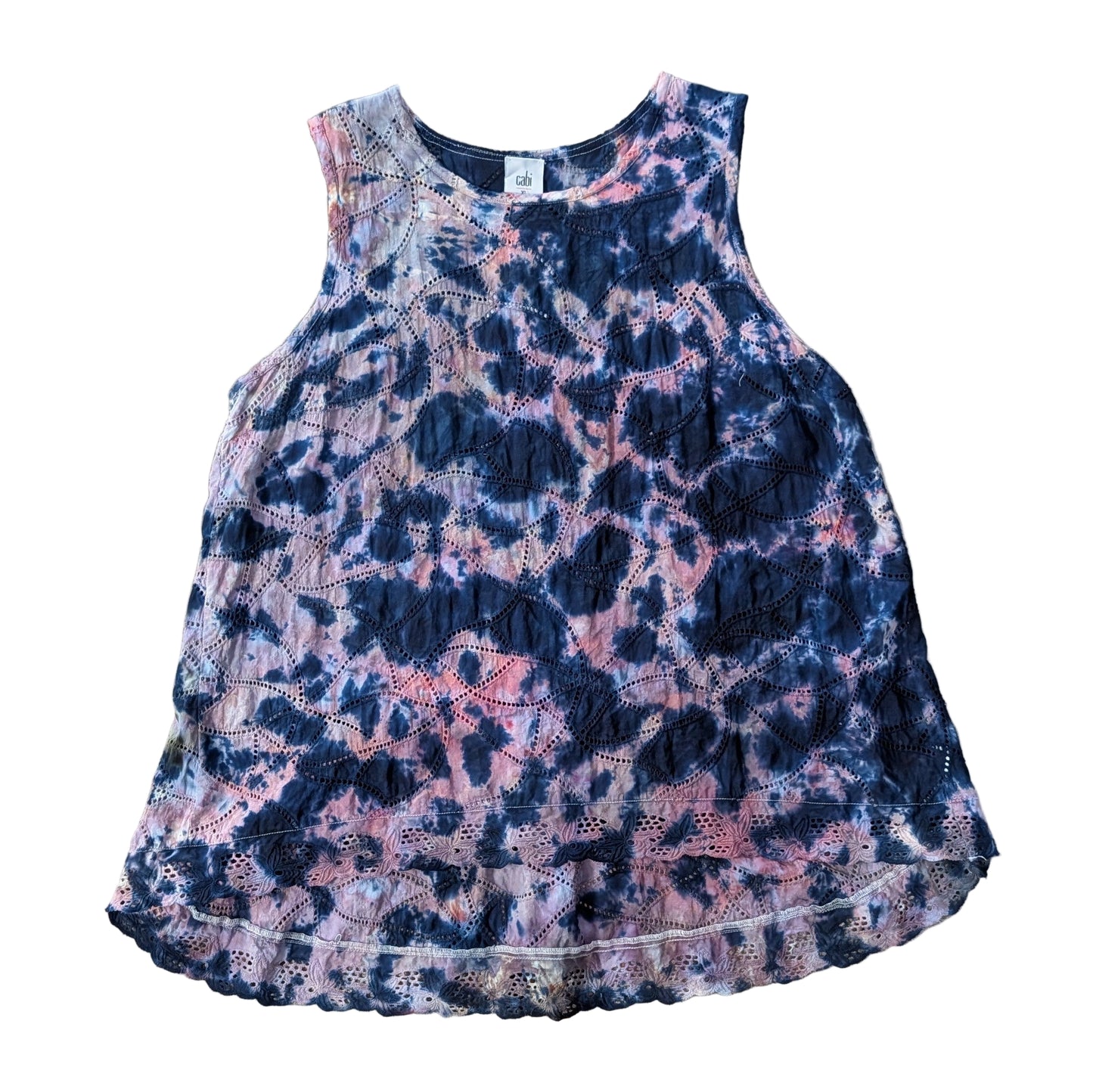 Size Women's XL "Ice Babe" Liquid Tie Dye Tank Top