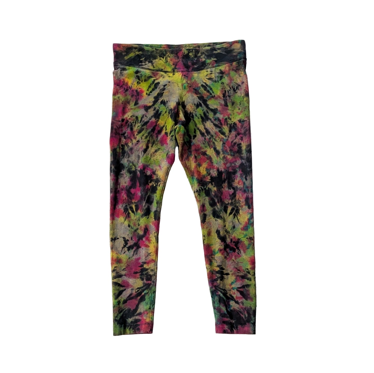 Size Large "Watermelon Pop!" Reverse Tie Dye Leggings