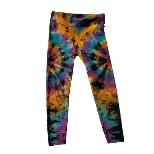 Size Small "Rain-Burst" Reverse Tie Dye Leggings